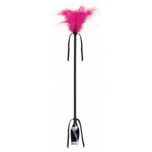 cravache et plumeau secret touch 50cm fuchsia