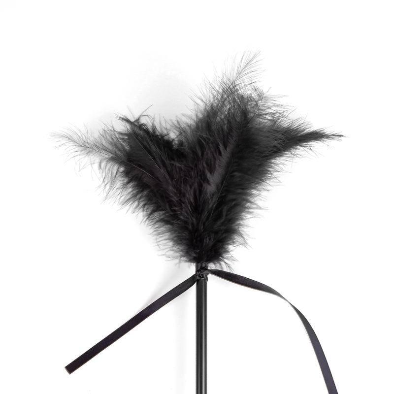 cravache et plumeau secret touch 50cm noir 2