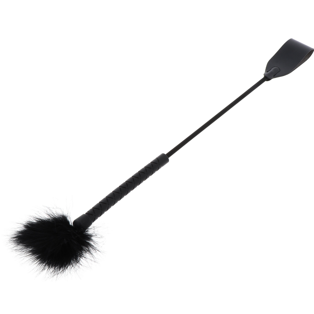 cravache et plumeau tick whip 56cm noir 2