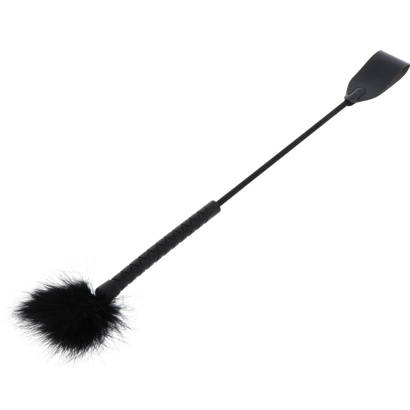 cravache et plumeau tick whip 56cm noir 2