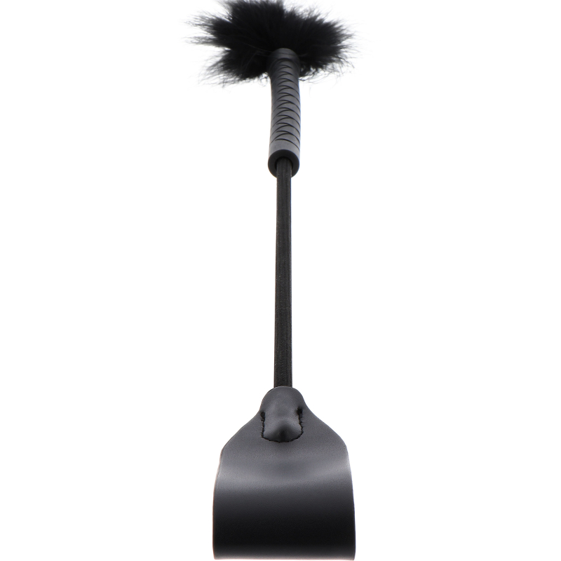 cravache et plumeau tick whip 56cm noir 3