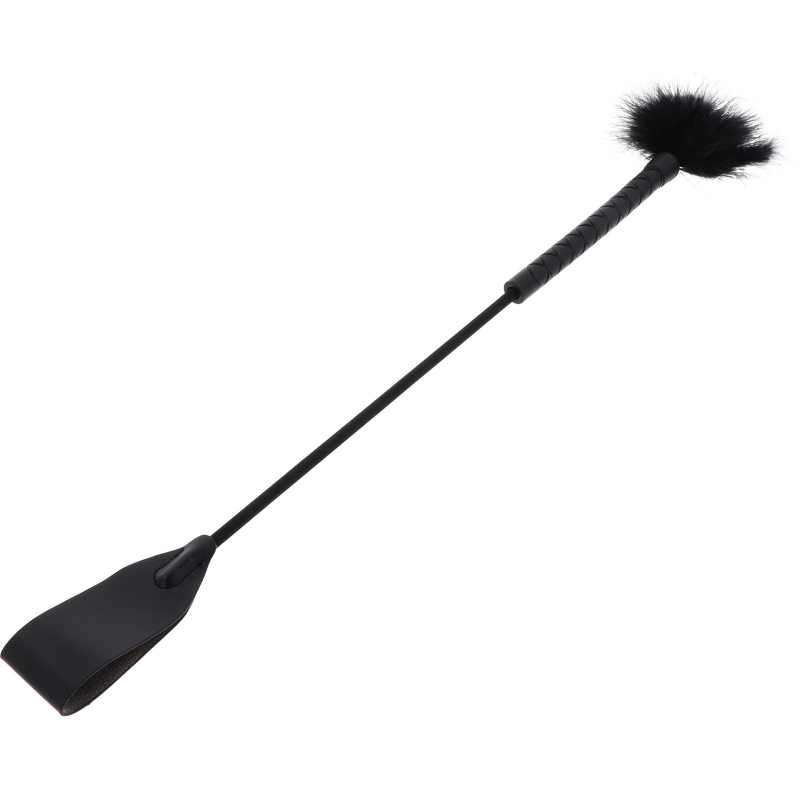 cravache et plumeau tick whip 56cm noir