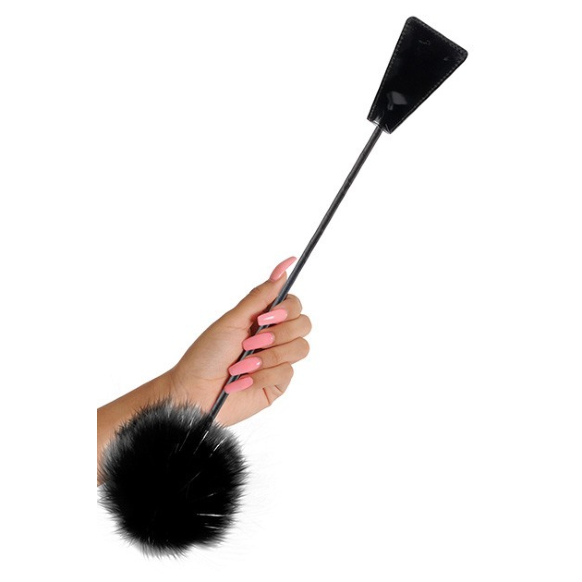 cravache feather crop noire 50 cm 1