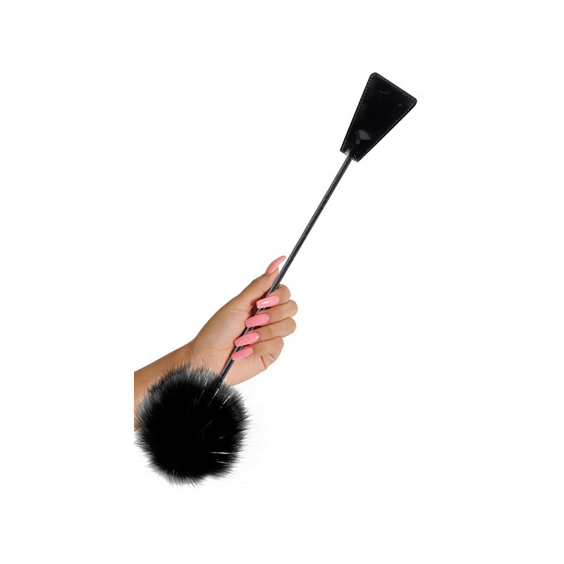 cravache feather crop noire 50 cm 1