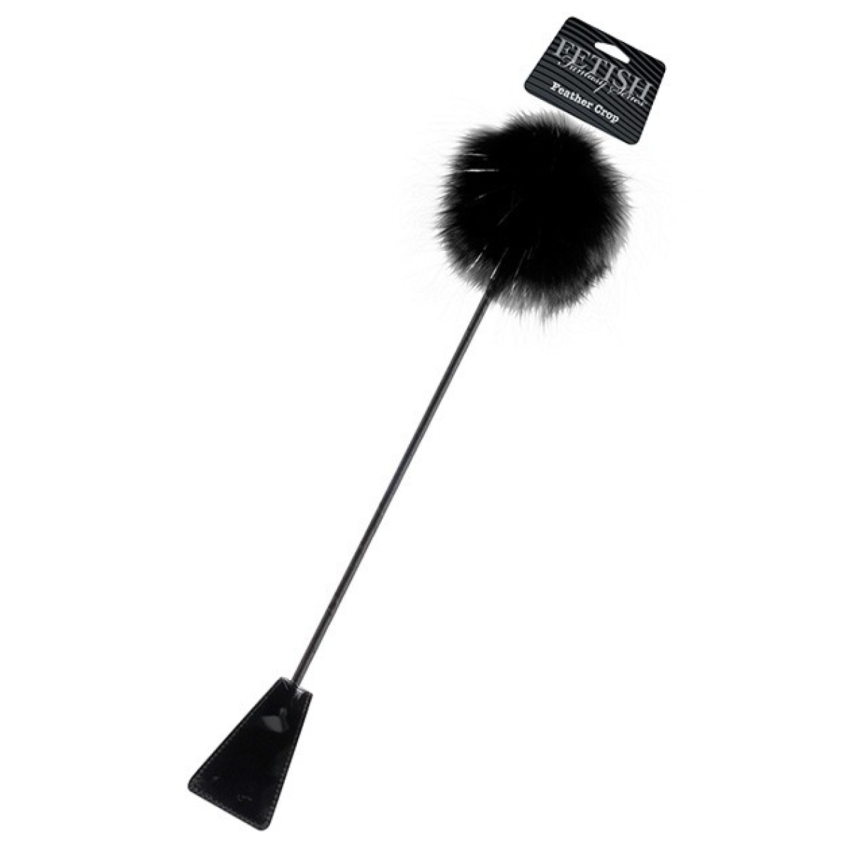 cravache feather crop noire 50 cm