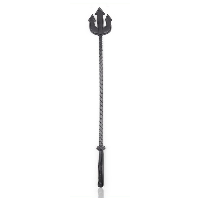 cravache trident 65cm noire