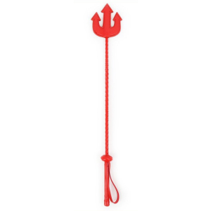 cravache trident 65cm rouge