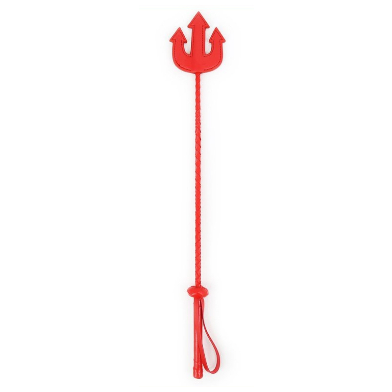 cravache trident 65cm rouge