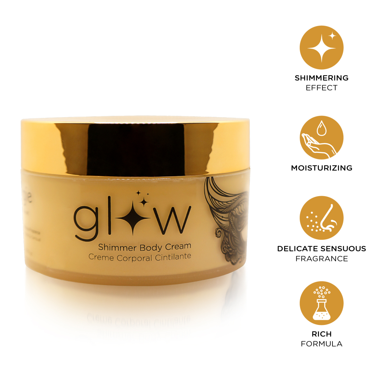 creme corporelle scintillante glow 250ml 1