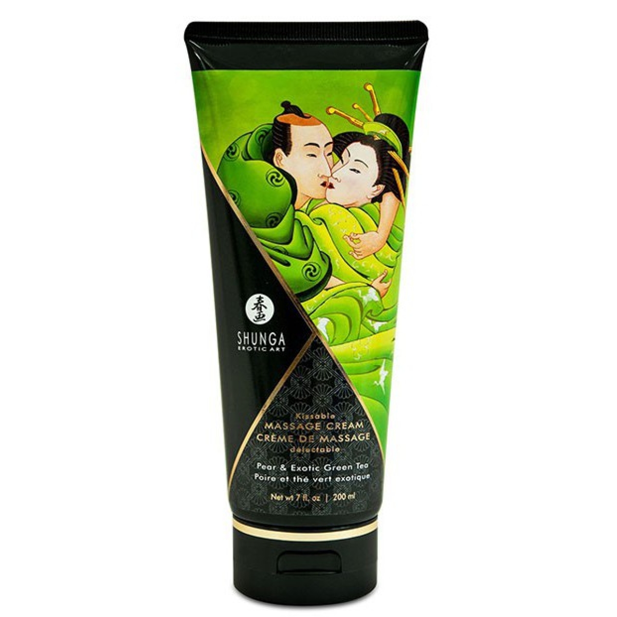 creme de massage comestible poire et the vert exotique 200ml