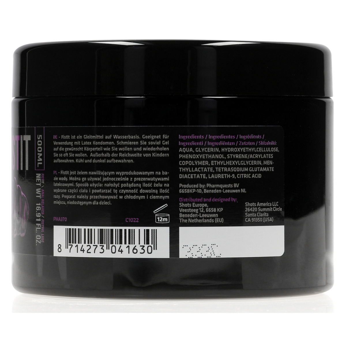 creme relaxante anal relaxer 500 ml pot noir 3