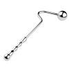 crochet anal en metal avec poignee double ball 10cm 2