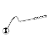 crochet anal en metal avec poignee double ball 10cm 7