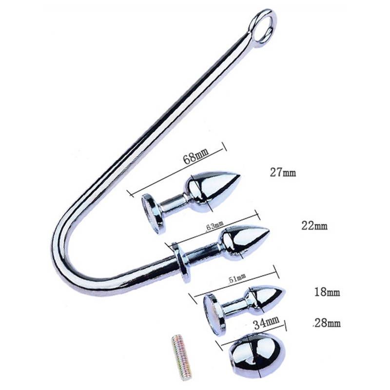 crochet anal hook multi 26cm 6
