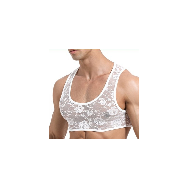 crop dentelle blanc