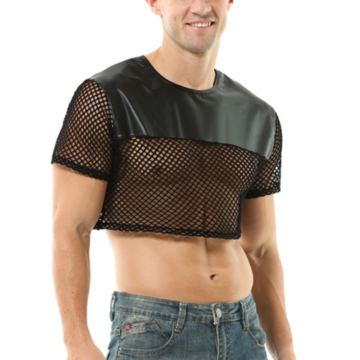 crop top net n fetish noir 3