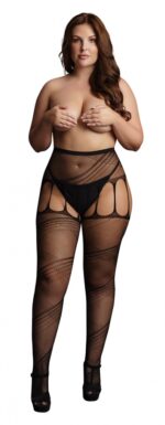 crotchless cut out pantyhose black osx 2