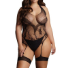 crotchless rhinestone halter teddy