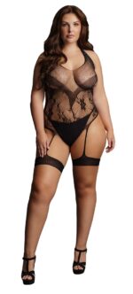 crotchless rhinestone halter teddy 2