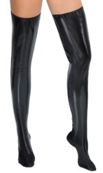 cuissardes vinyl bed boots noire