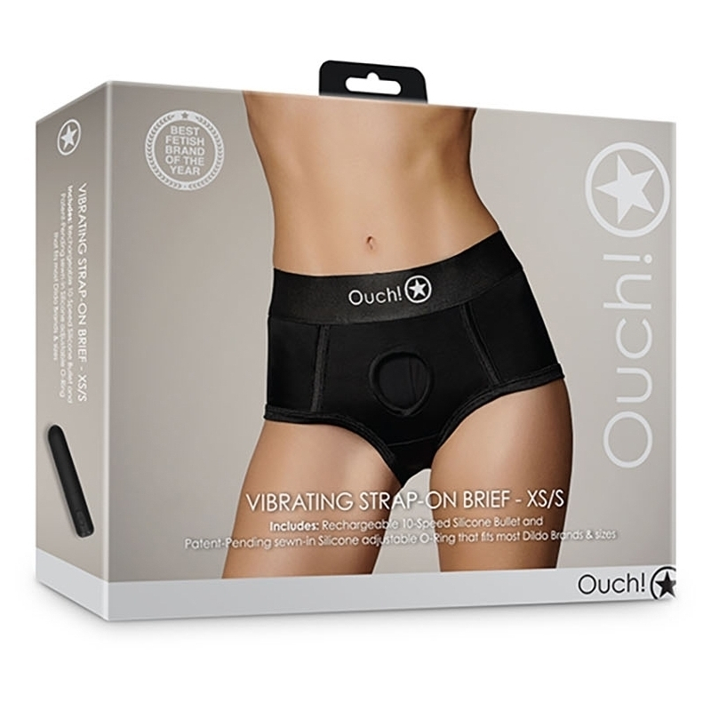 culotte vibrante strap on brief noire 1