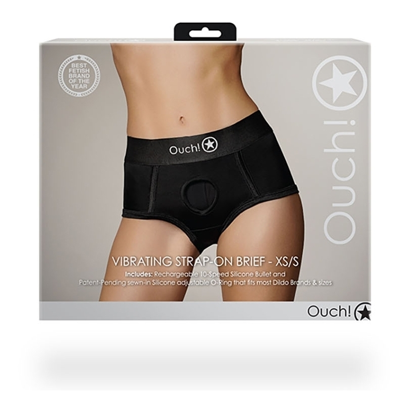 culotte vibrante strap on brief noire 2