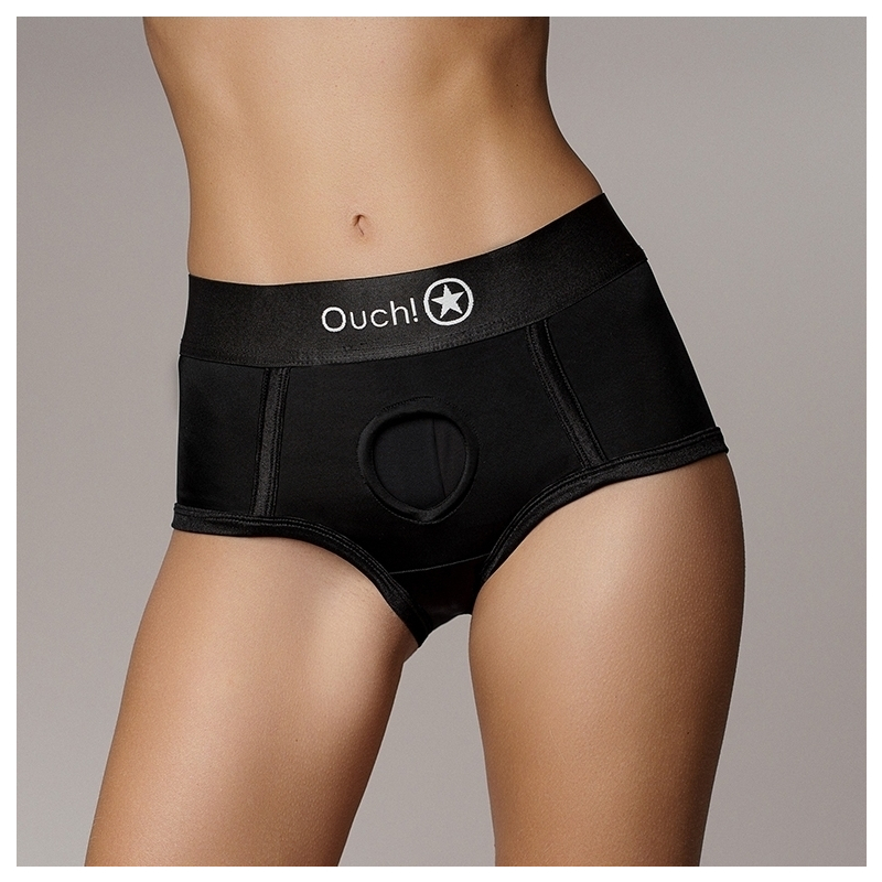culotte vibrante strap on brief noire