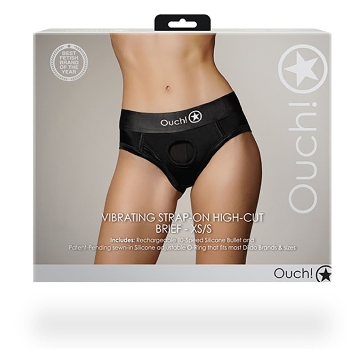 culotte vibrante strap on high cut brief noire 2