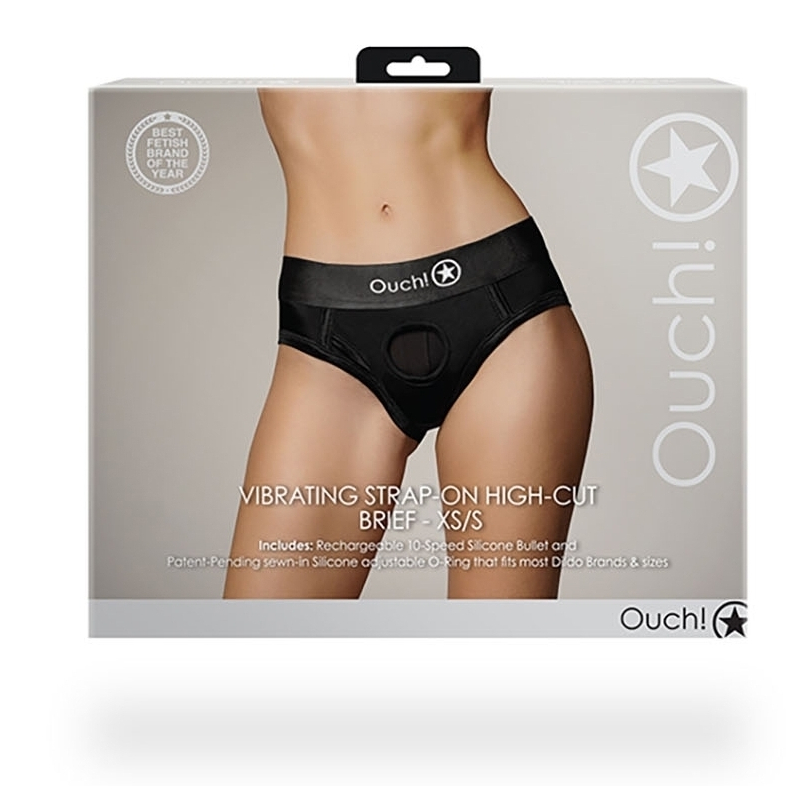 culotte vibrante strap on high cut brief noire 2