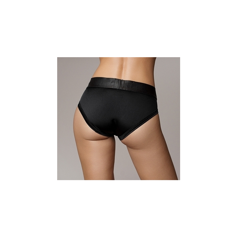 culotte vibrante strap on high cut brief noire 4