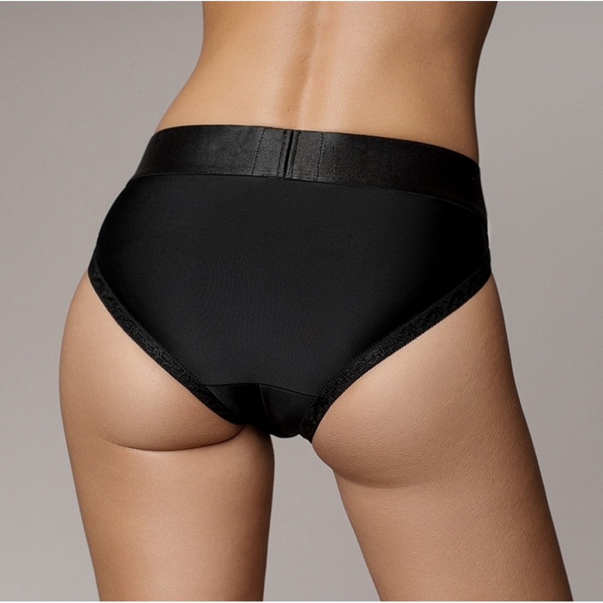 culotte vibrante strap on hipster noire 4