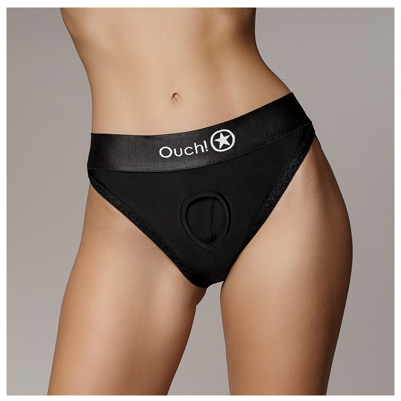 culotte vibrante strap on hipster noire