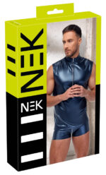 debardeur avec zip top andio bleu metallise 2