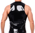 debardeur en latex xrub avec zip noir blanc 1