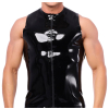 debardeur en latex xrub avec zip noir blanc 2