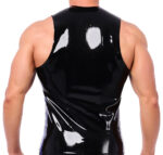 debardeur en latex xrub avec zip noir bleu 1