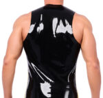 debardeur en latex xrub avec zip noir jaune 1
