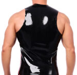debardeur en latex xrub avec zip noir rouge 1