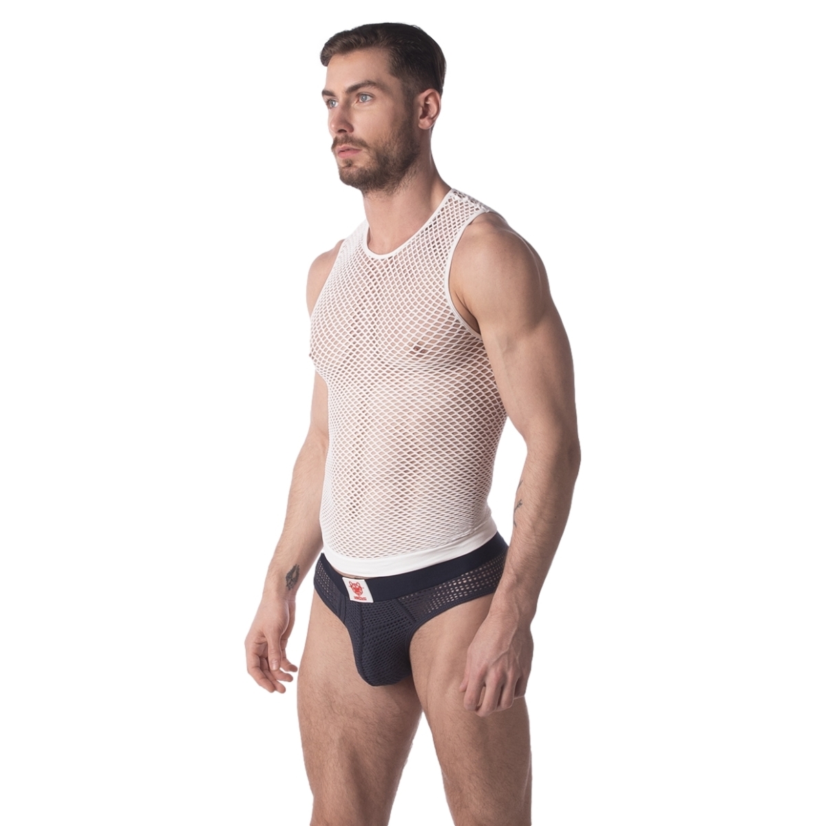 debardeur filet stefano blanc 2