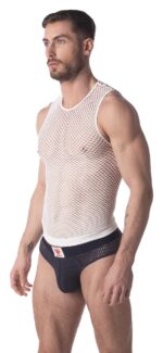 debardeur filet stefano blanc 2