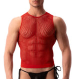debardeur filet stefano rouge