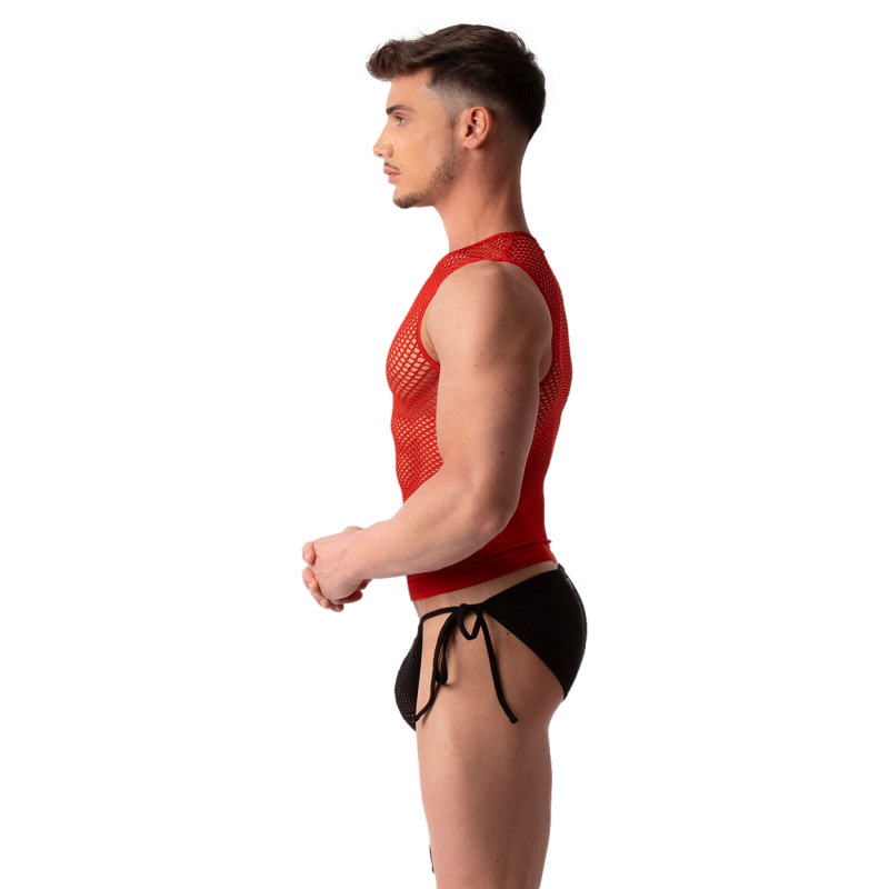 debardeur filet stefano rouge 2