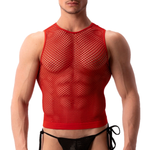 debardeur filet stefano rouge