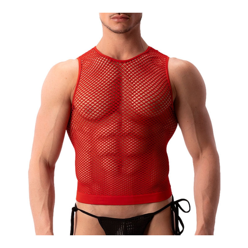 debardeur filet stefano rouge