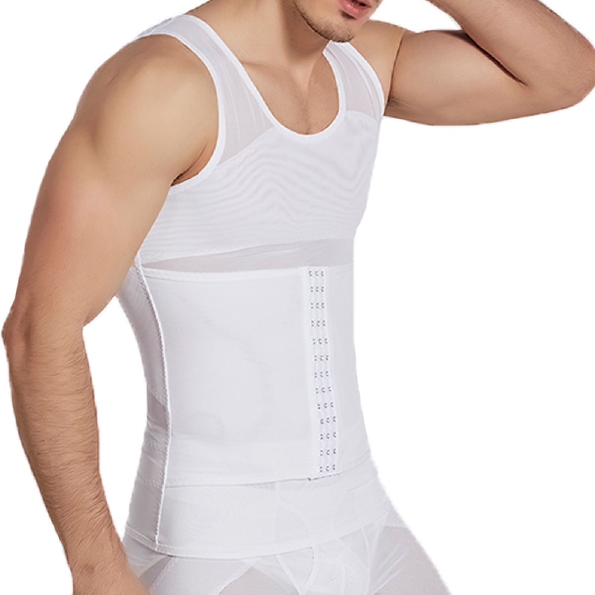 debardeur gainant mesh tight blanc 1
