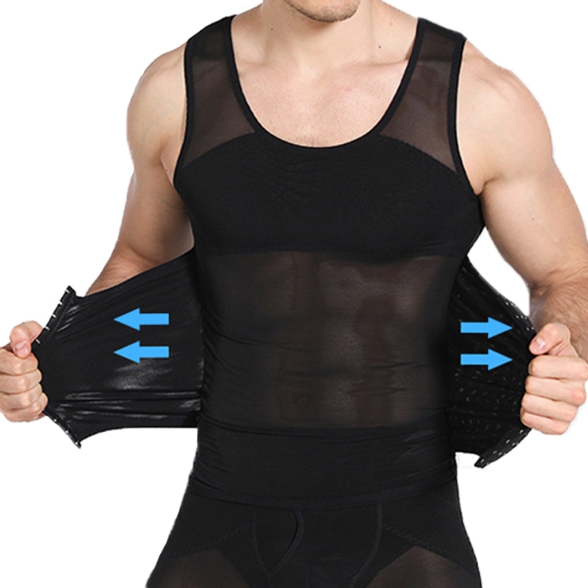 debardeur gainant mesh tight noir 2