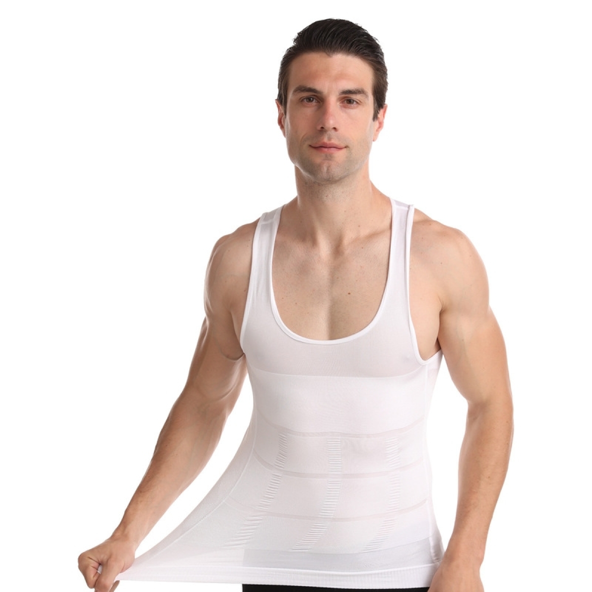debardeur gainant shaper slim blanc 3