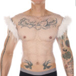 debardeur resille perles et plumes nightfizz blanc