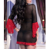 deshabille catalina rouge et noir 1