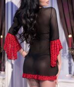 deshabille catalina rouge et noir 1